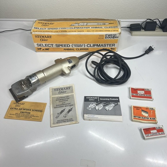STEWART OSTER CLIPMASTER MODEL 510A LIVESTOCK ANIMAL CLIPPER SHEARS HORSES SHEEP - Picture 13 of 16